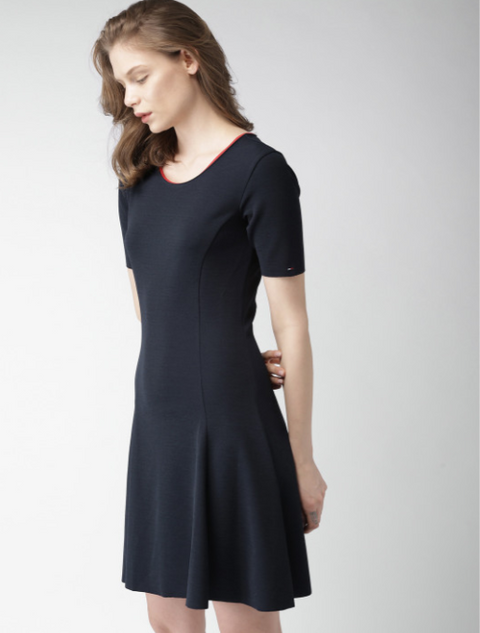 Tommy Hilfiger Women's Navy Short Sleeve  Dress | Tommy Hilfiger in Lebanon