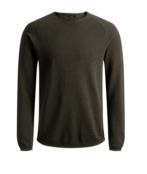 Jack & Jones Men's Olive Green Long Sleeve Sweater  | Jack & Jones in Lebanon