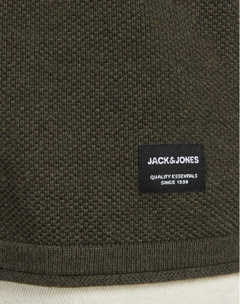 Jack & Jones Men's Olive Green Long Sleeve Sweater  | Jack & Jones in Lebanon