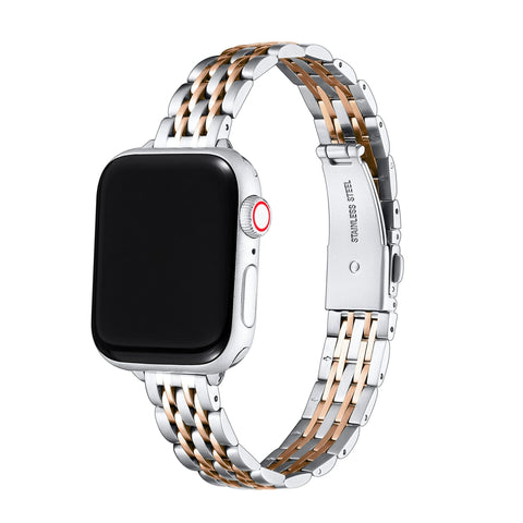 Posh Tech Women's Two Tones Rainey Skinny Stainless Steel Band for Apple Watch |Posh Tech In Lebanon