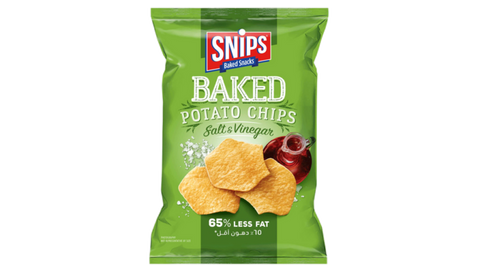 Snips Baked Potato Chips Salt And Vinegar 62g