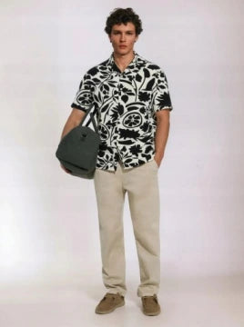Sinsay Men's Black & White Printed Shirt | Sinsay In Lebanon