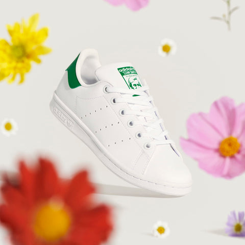 Adidas Women's Cloud White/Cloud White/Green Stan Smith Sneakers | Adidas In Lebanon