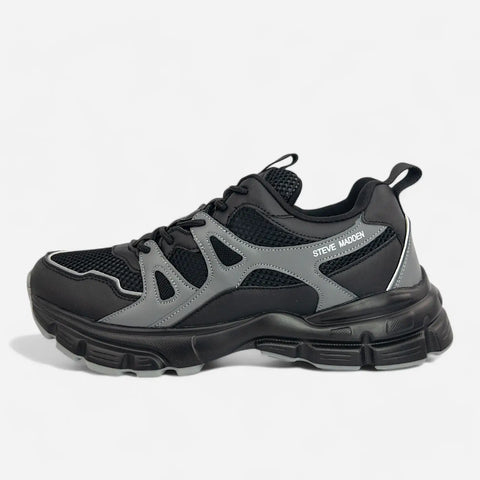 Steve Madden Men's Gray & Black Jaxon Sneakers |Steve Madden In Lebanon