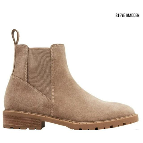 Steve Madden Women's Beige Lorali Leather Gore Boots | Steve Madden In Lebanon