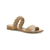 Sun + Stone Women's Tan Easten Faux Leather Slip On Slide Sandals | Sun + Stone in Lebanon