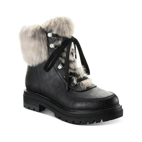 Sun & Stone Women's Black Faux Leather Boots  ACS284(shoes 63)