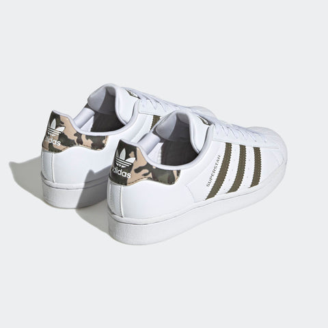 Adidas Unisex White & Olive Green Superstar Sneakers | Adidas In Lebanon
