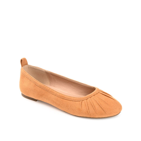 Journee Collection Women's Tan Suede Tannya Flat |Journee Collection In Lebanon