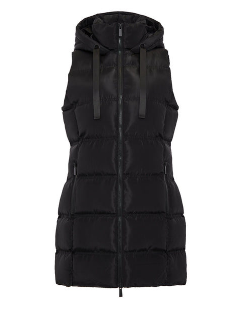 Threadbare Women's Black Quilted Hooded Puffer Vest | Threadbare In Lebanon