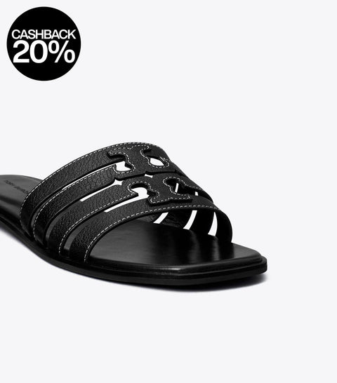 Tory Burch Women's Black Ines Cage Slide Slippers | Tory Burch In Lebanon