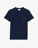 Lacoste Men's Navy Lightweight Pima Cotton V Neck T-Shirt | Lacoste In Lebanon