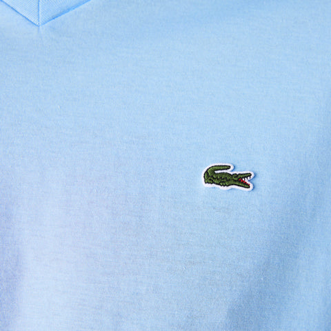 Lacoste Men's Light Blue V-neck Pima Cotton  T-Shirt  | Lacoste  in Lebanon