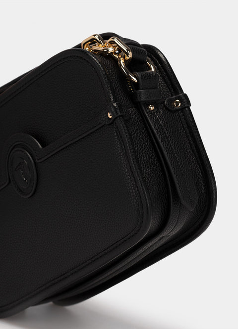 Trussardi Women's Black Leather Ardisia Shoulder Bag |Trussardi In Lebanon