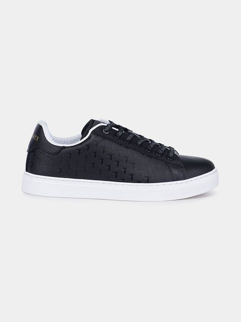 Trussardi Men's Black Danus Over Leather Mix Sneakers | Trussardi in Lebanon