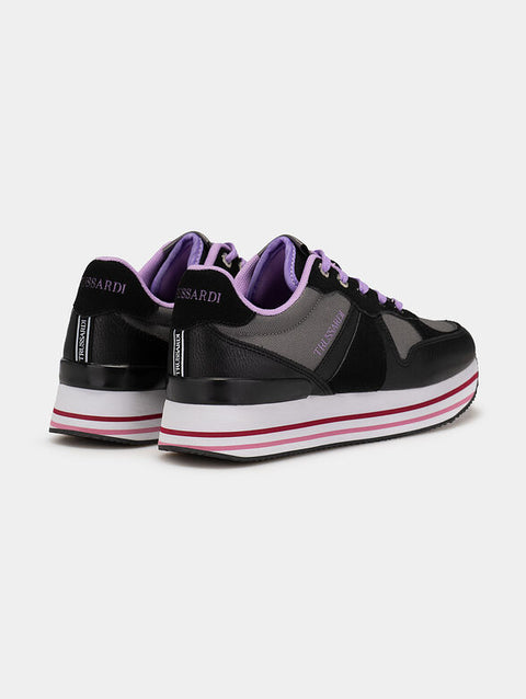 Trussardi Women's Black Clement Sneakers | Trussardi in Lebanon