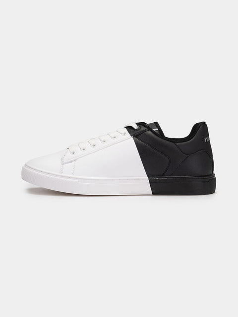 Trussardi Men's Black & White SNK Derek Sneakers | Trussardi In Lebanon