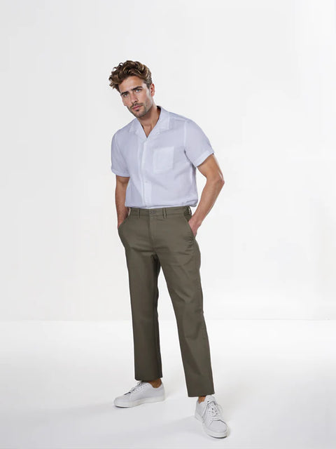 Celio Men’s Olive Cotton Straight Fit Chino Pant|Celio In Lebanon