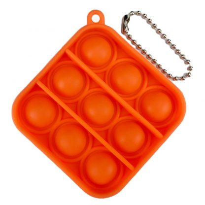 Chuckle & Roar Mini POP It! Neon Orange Square tg933