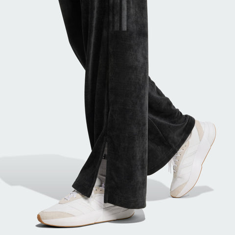 Adidas Women's Black Velour Open-Hem Pants | Adidas In Lebanon