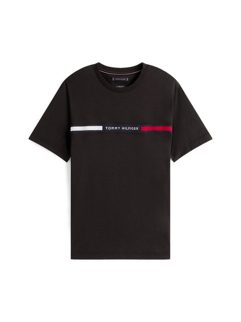 Tommy Hilfiger Men's Black Chest Insert Branding T-Shirt | Tommy Hilfiger In Lebanon