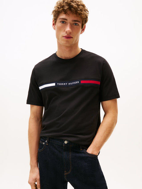 Tommy Hilfiger Men's Black Chest Insert Branding T-Shirt | Tommy Hilfiger In Lebanon