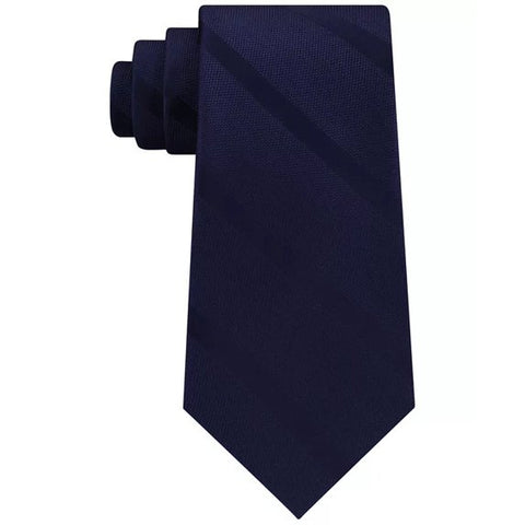 Tommy Hilfiger Men's Navy Textured Woven Stripe Silk Tie | Tommy Hilfiger In Lebanon