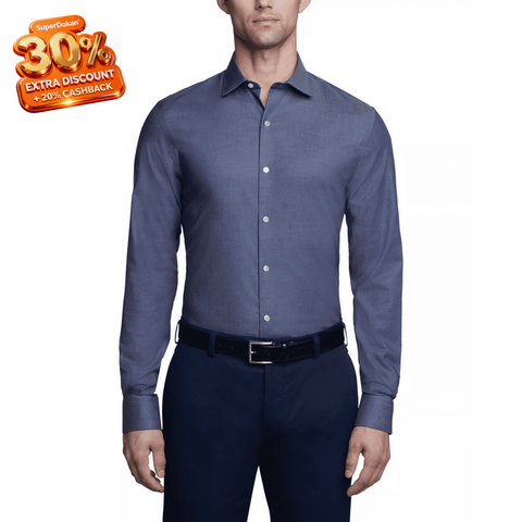 Tommy Hilfiger Men's Dark Blue Slim-Fit Peacoat Stretch Shirt |Tommy Hilfiger In Lebanon