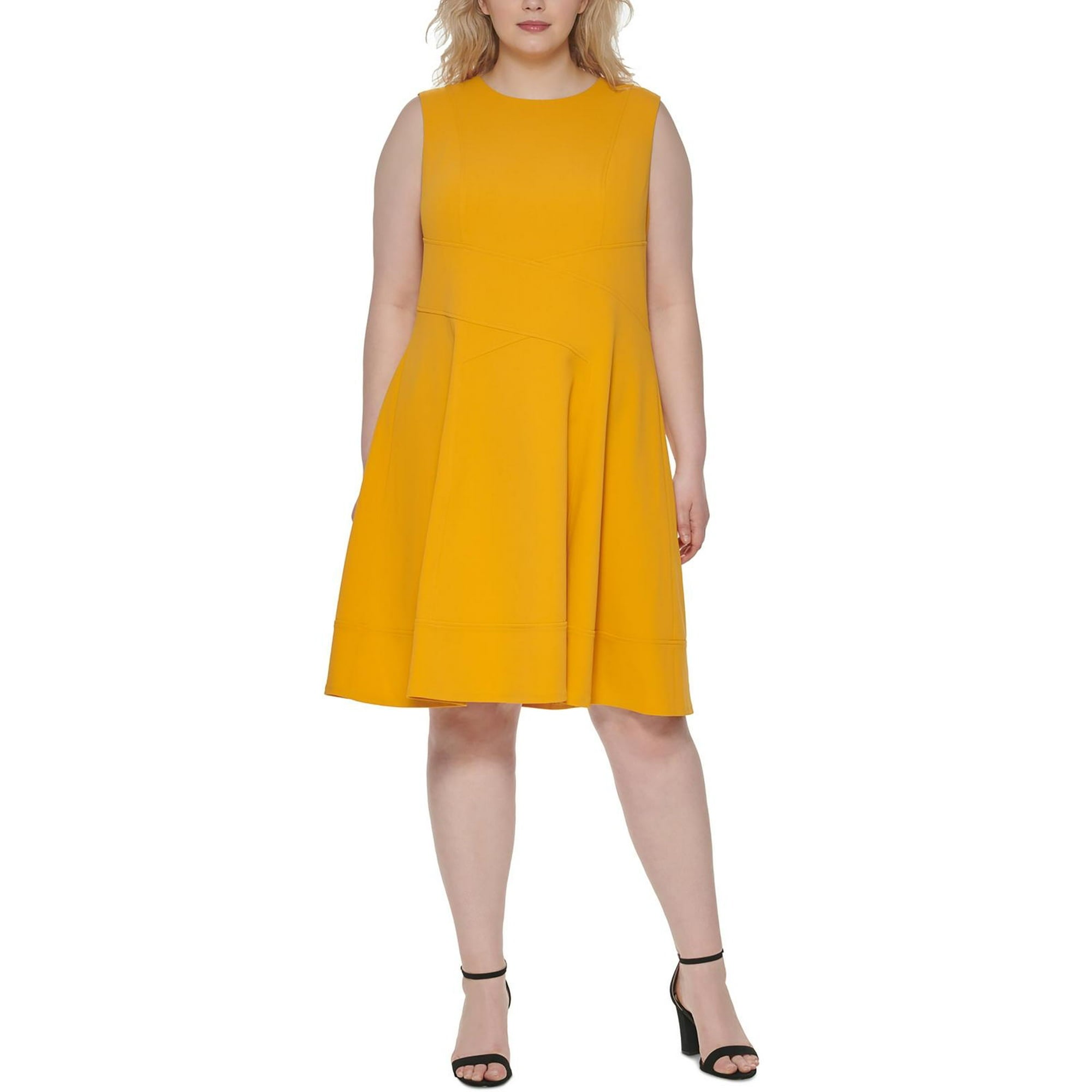 Tommy Hilfiger Women's Mustard  Dress ABF99 shr