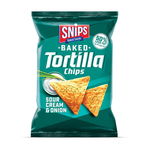 Snips Baked Tortilla Chips Sour Cream & Onion 80g