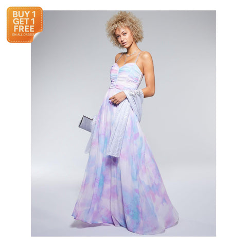 Trixxi Women's Multicolor Embellished Maxi Evening Dress | Trixxi in Lebanon