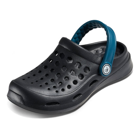 Joybees Boy's Black Dylan Slip-On Clogs Non-Marking Sole Ankle Strap Slippers  |Joybees in Lebanon