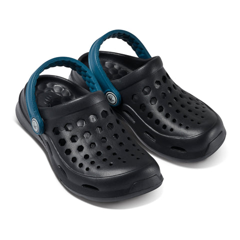 Joybees Boy's Black Dylan Slip-On Clogs Non-Marking Sole Ankle Strap Slippers  |Joybees in Lebanon