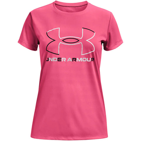 Under Amour Girl's Fuchsia Big Logo T-Shirt  |Under Amour  In Lebanon