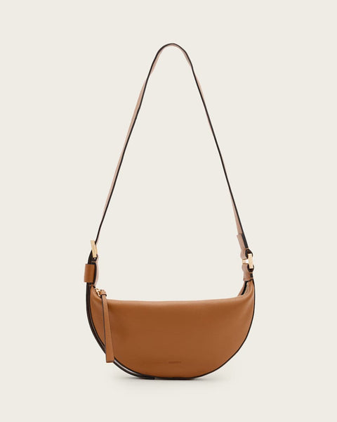 AllSaints Women's Half Moon Leather Crossbody Bag | AllSaints In Lebanon