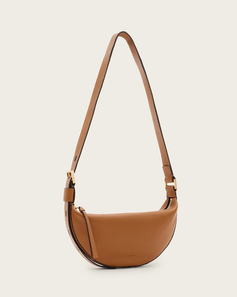 AllSaints Women's Half Moon Leather Crossbody Bag | AllSaints In Lebanon