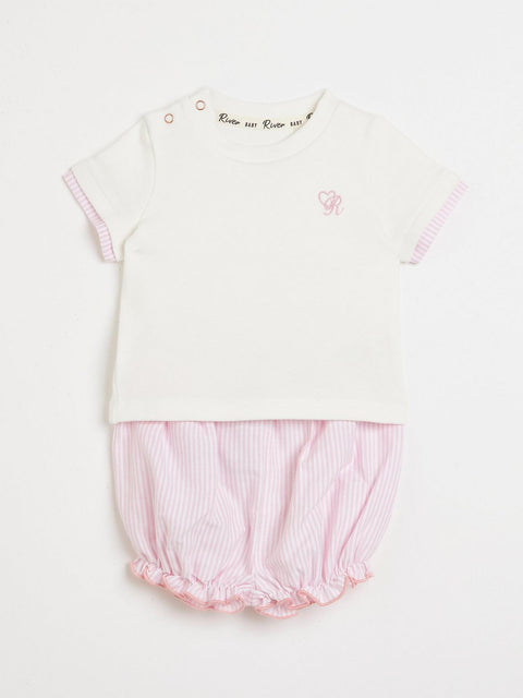 River Island Baby Girl's White Sets UV9NS FE807(SHR)(FL183)
