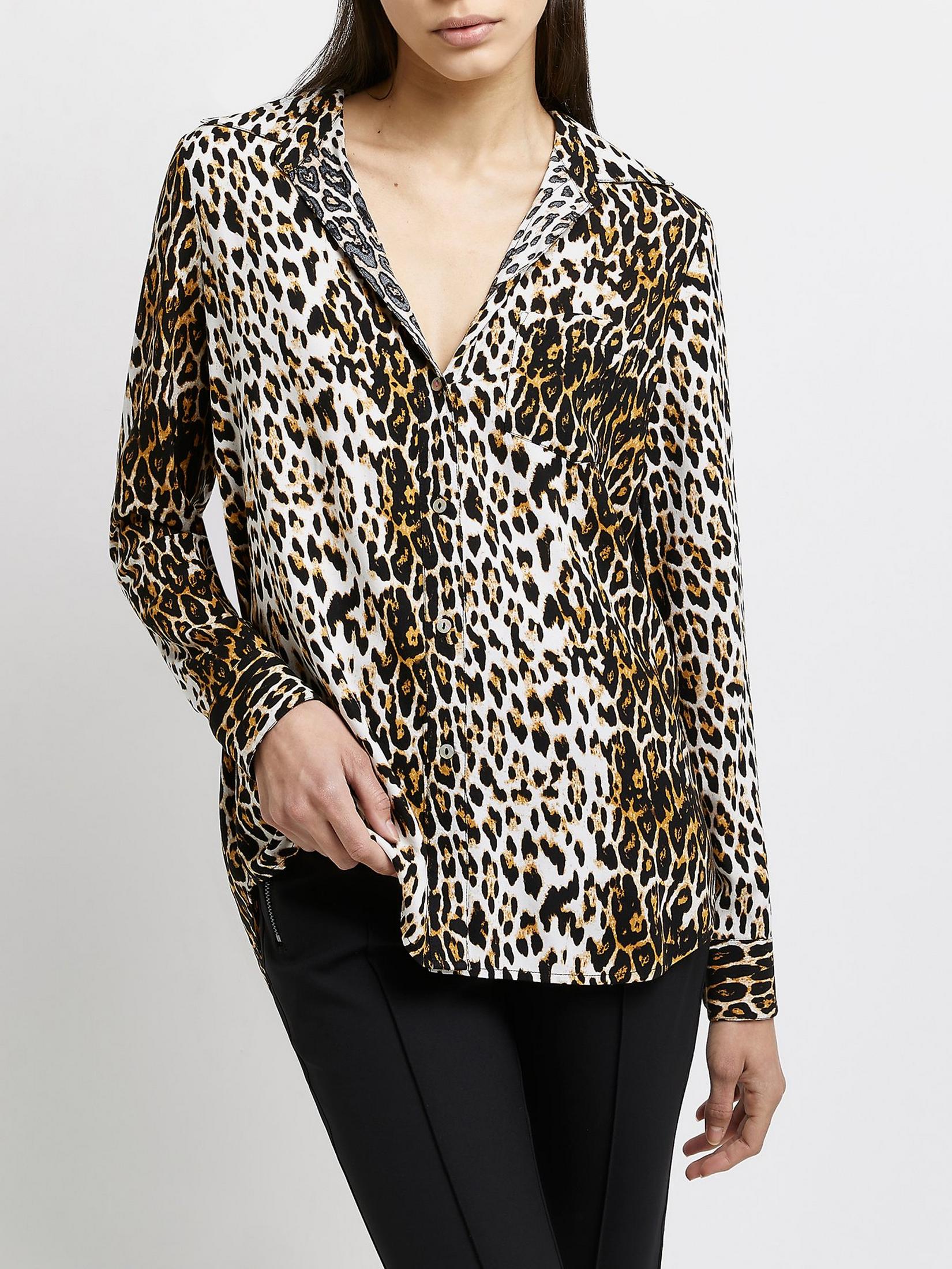 River Island Women's Leopard Print  Shirts UVU5U FE560(shr)