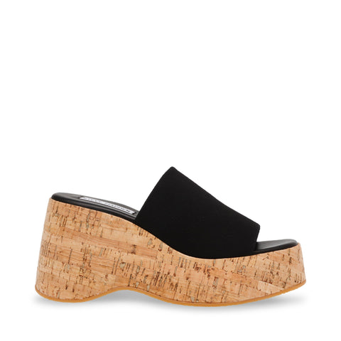 Steve Madden Women's Black Live Wire Wedge Sandal | Steve Madden In Lebanon
