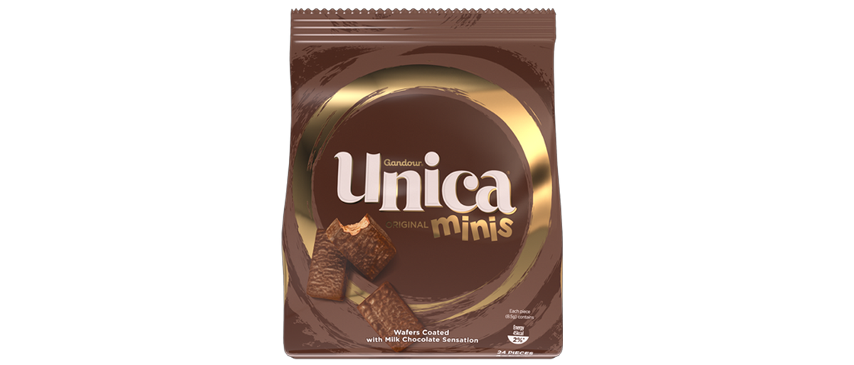 Gandour Unica Original Minis Coated Wafer With Milk Chocolate Sensatio ...