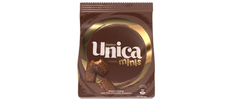 Gandour Unica Original  Minis Coated Wafer With Milk Chocolate  Sensation 170g