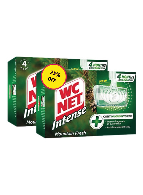 Wc Net Intense Solid Rim Block Mountain Fresh 4pcs Pack of 2 (25%Off) | WC Net In Lebanon