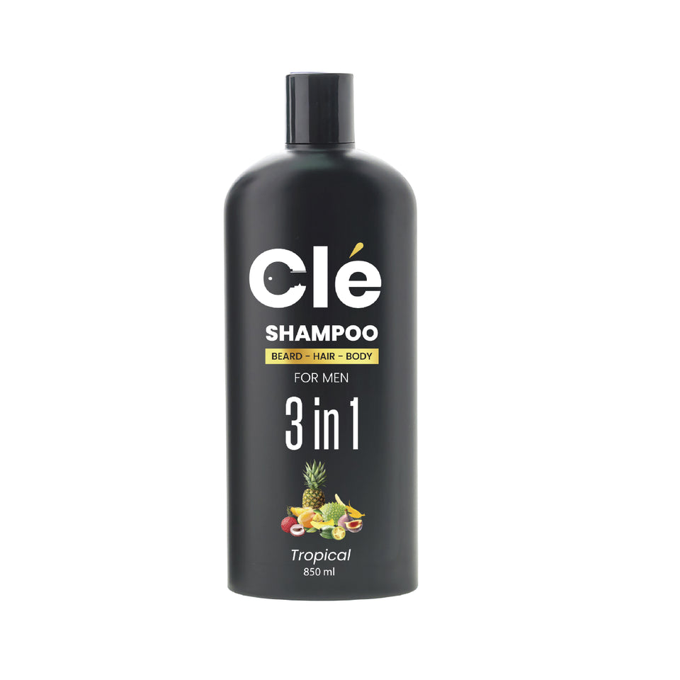 Cle 3 in 1 Tropical ShampooFor Men 850ml