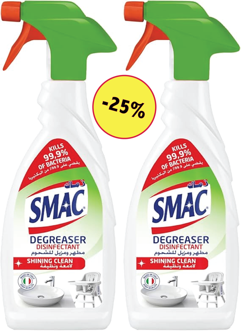 Smac Degreaser Disinfectant Shining Clean 650MLX2 (25% Off) | Smac In Lebanon