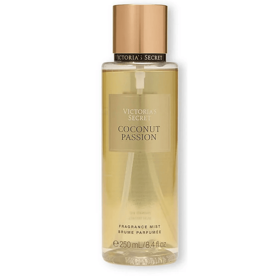 Victoria's Secret Coconut Passion fragrance mist bottle on a white background