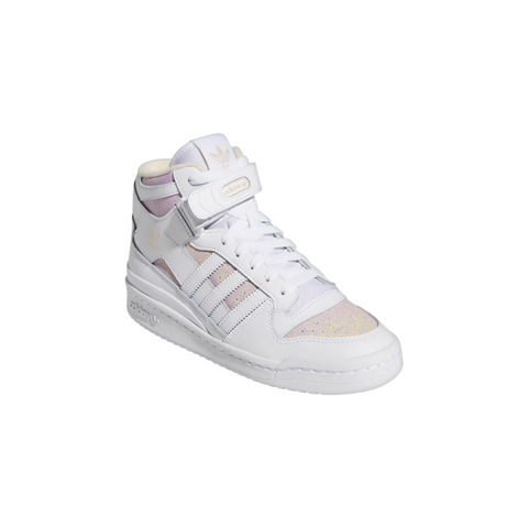 Adidas Women's White & Bliss Orange Forum Mid Sneaker | Adidas In Lebanon