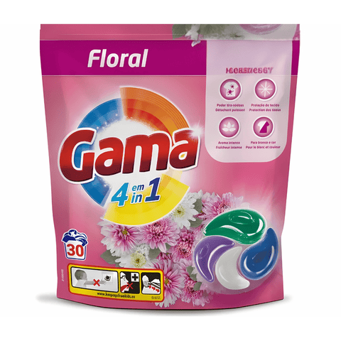Gama 4-in-1 Floral Laundry Capsules 30Pcs | Gama In Lebanon