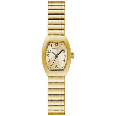 Caravelle Women's Gold-Tone Expansion Tonneau Champagne Dial Watch | Caravelle In Lebanon