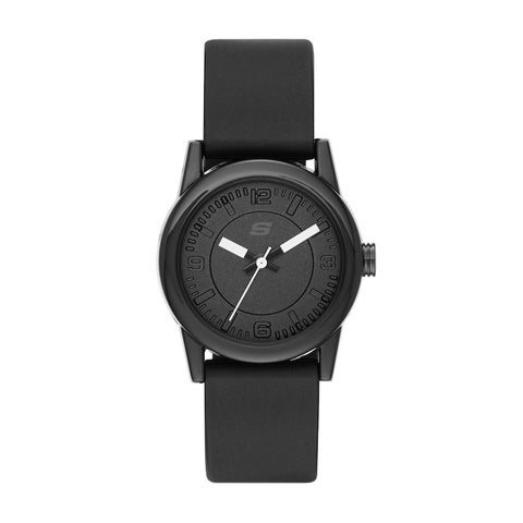 Skechers Rosecrans Women's All Black Silicone Strap Watch | Skechers In Lebanon