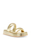 Steve Madden Gold Synthetic Bossanova Sandals  | Steve Madden In Lebanon